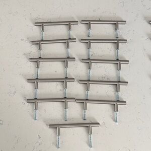 Modern Silver Wall Hooks Set